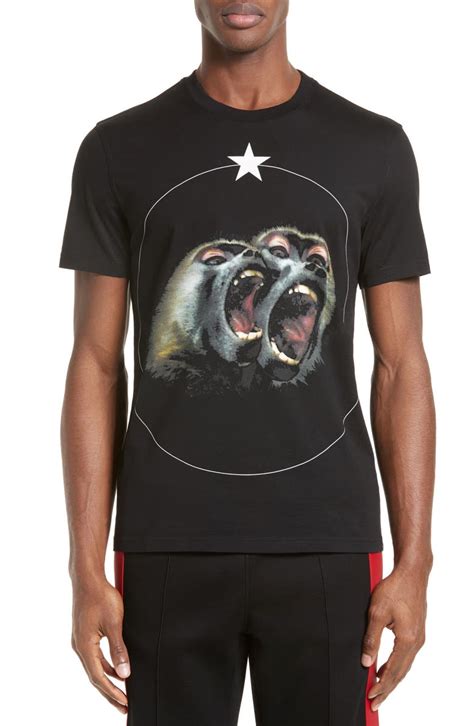 givenchy t shirt mens monkey|Givenchy graphic crewneck t shirt.